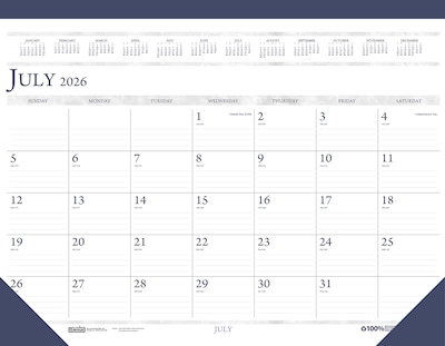 2026-2027 House of Doolittle Economy 18.5 x 13 Academic Monthly Wall Calendar, Blue (1556-27)
