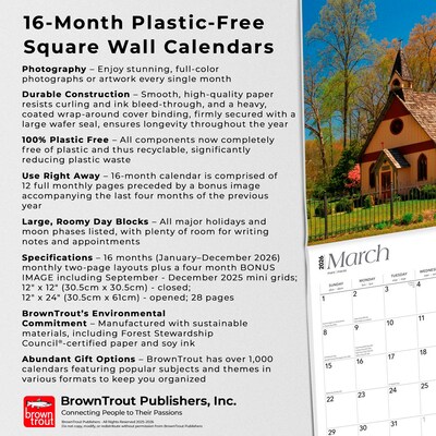 2026 BrownTrout Volunteer State Tennessee Places 12" x 12" Monthly Wall Calendar (9798330706174)