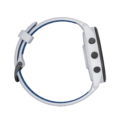 Garmin Forerunner 265 Smartwatch, GPS, 46mm, Whitestone/Tidal Blue Silicone Band (010-02810-01)