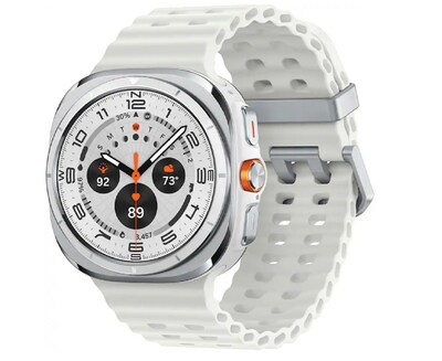 Samsung Galaxy Watch Ultra Smart Watch, GPS, 47mm, Titanium Case, Titanium White Rubber (SM-L705UAW1XAA)
