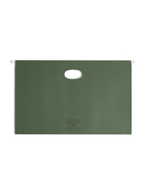 Smead Recycled Hanging File Pocket, 1.75 Expansion, Legal Size, Standard Green, 25/Box (64318)