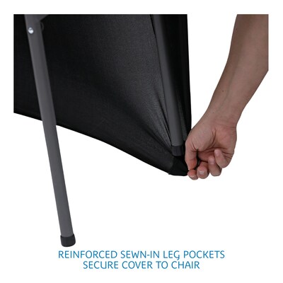 ICEBERG iGear Fabric Table Cover, Polyester/Spandex, 4', Black (16511)