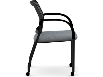 HON Ignition Fabric/Mesh Multipurpose Stacking Chair, Basalt/Black (HIGS6.F.H.IM.APX25.T)