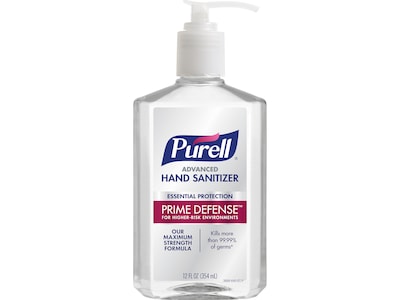 PURELL Prime Defense Advanced 85% Alcohol Gel Hand Sanitizer, 12 fl oz. (3699-12)
