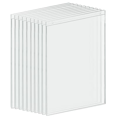 Azar Sign Holder, 11 x 17.75, Vertical, Wall Mounted, Clear, Acrylic, 10/Pack (162708)