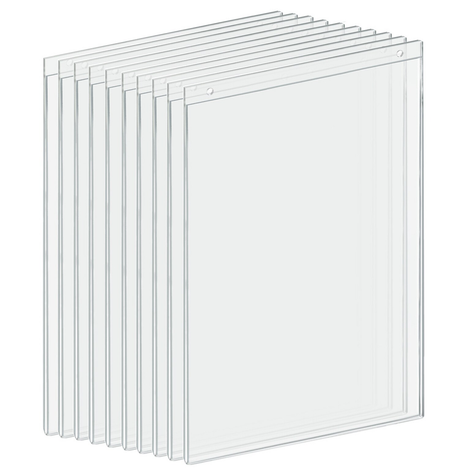 Azar Sign Holder, 11 x 17.75, Vertical, Wall Mounted, Clear, Acrylic, 10/Pack (162708)