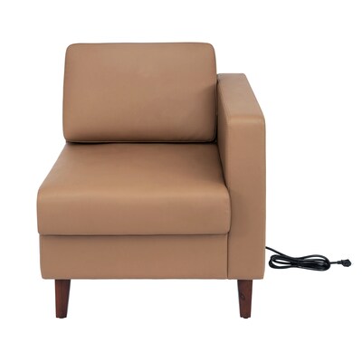 Flash Furniture Hercules Artemis LeatherSoft Right Arm Reception Chair, Cognac (ZB8921CRACOGNAC)