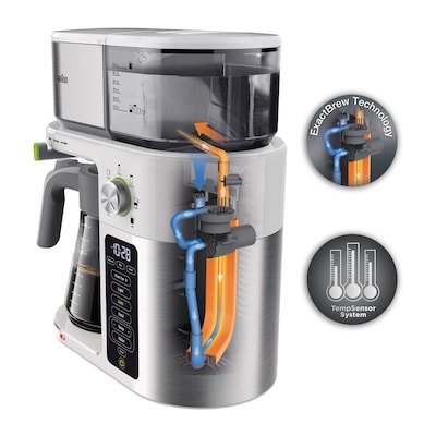 Braun MultiServe 10-Cup Automatic Drip Coffee Maker, White (KF9150WH)