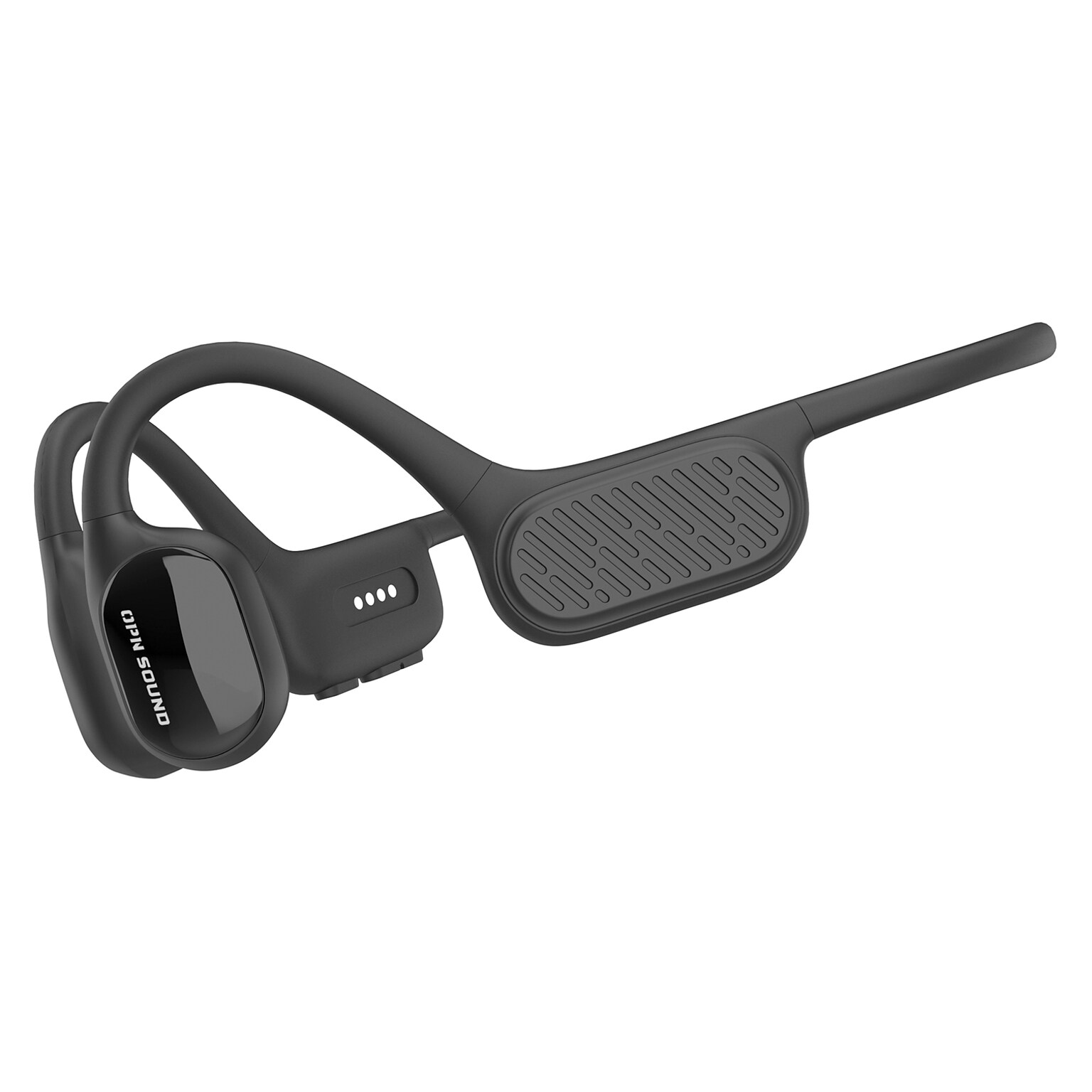OPN Sound Swym+ True Wireless Bone-Conduction Waterproof Neckband Headphones with Microphone, Bluetooth, Black (OS7000BL)