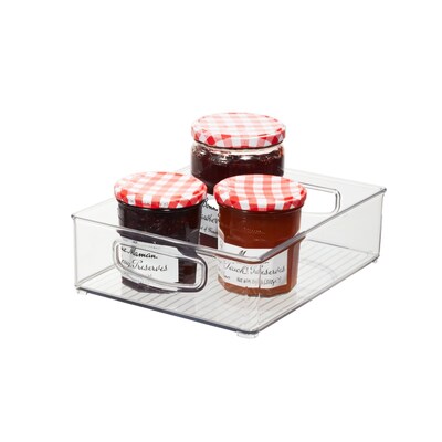 iDESIGN Small Stackable Plastic Storage Bin, Clear (63698)