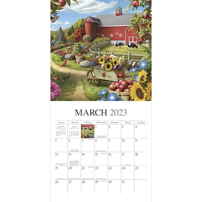 2023 Hopper Studios A Country Walk 12" x 24" Monthly Wall Calendar, (9781773727486)