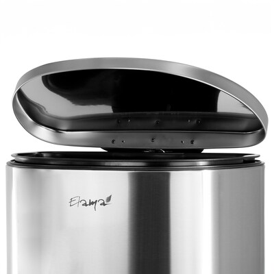 Elama Stainless Steel Indoor Step Trash Can, 13 Gallon, Silver (938121375M)