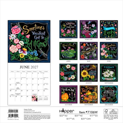 2027 BrownTrout Grow Your Own Way 12 x 12 Monthly Wall Calendar (9781773728919)