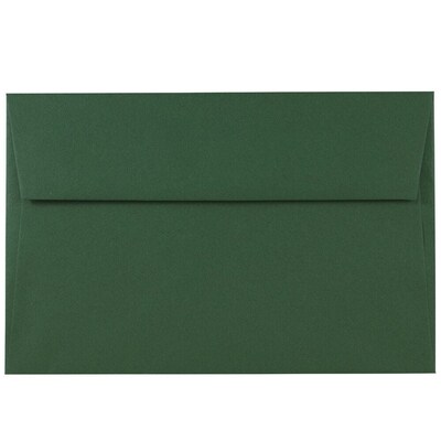 JAM Paper A9 Booklet Envelope 5 3/4 x 8 3/4, Dark Green, 100/Pack (157459d)