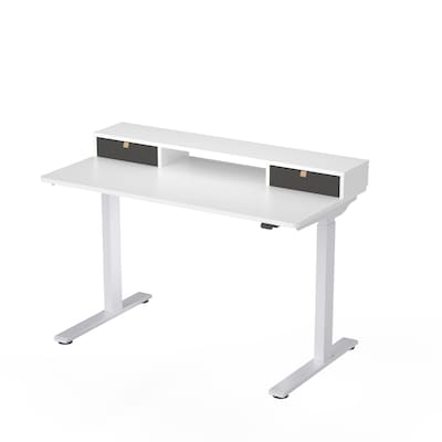 FlexiSpot EC9W Series 48 W Electric Adjustable Standing Desk, White (EC9WDO04W)