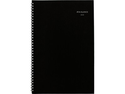 2024 AT-A-GLANCE DayMinder 8 x 12 Monthly Planner, Black (SK2-00-24)