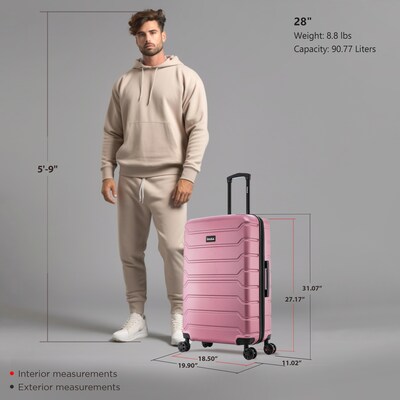 InUSA Trend 28" Hardside Suitcase, 4-Wheeled Spinner, Rose Gold (IUTRE00L-ROS)