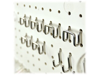 Azar 211-Piece Pegboard Organizer Accessory Kit, Clear/Silver, Each (900960)
