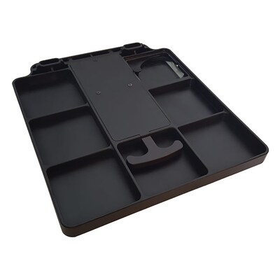 goDesk 0.88" x 10" ABS Plastic & Steel Attachable Luggage Desk Stand, Black (YGD3)