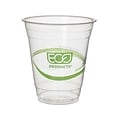 Eco-Products GreenStripe PLA Cold Cup, 12 oz., Clear/Green, 50 Cups/Pack, 20 Packs/Box (EP-CC12-GS)