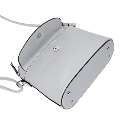 Nicci Cross-Body Bag with Front Flap, Light Grey (NH05-LGRY)