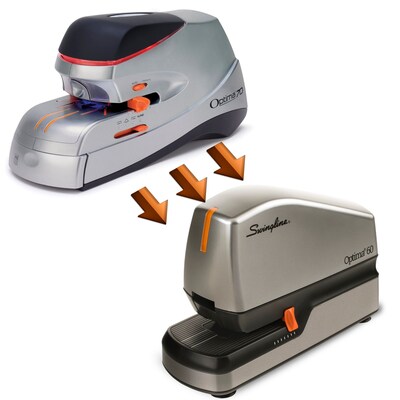 Swingline Optima 60 Electric Desktop Stapler, 60-Sheet Capacity, Staples Included, Gray/Silver (48210)
