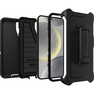 OtterBox Defender Pro Holster Case for Galaxy S24, Shock Absorbing, Black (77-94620)