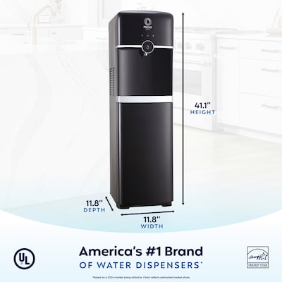 Primo Water Bottom Loading Pro Plus Hot and Cold Water Dispenser, Black (601242)