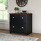 Bush Furniture Fairview Lateral File Cabinet, Antique Black/Hansen Cherry (WC53981-03)