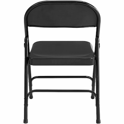Lorell Laminate/Steel Office Folding Chair, Black, 4/Carton (LLR62527)