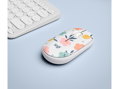 Logitech M340 Wireless Ambidextrous Optical USB Mouse, Floral Bouquet (910-007280)