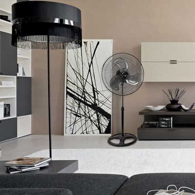 Vie Air 18" Oscillating Pedestal Fan, 3-Speed, Black (93896356M)