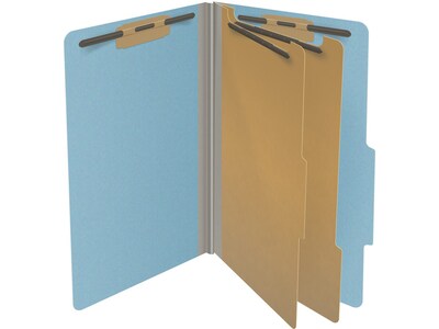 Medical Arts Press Pressboard Classification Folder, 2 Dividers, 2" Expansion, Legal Size, Blue, 10/Box (DV-T52-26-3BLU)