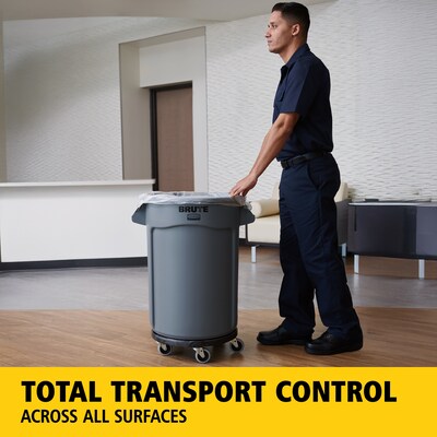 Rubbermaid Brute Round Trash Can Dolly, Black (FG264000BLA)