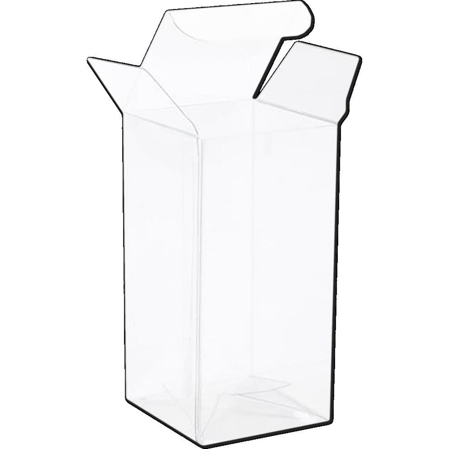 JAM Paper Pop & Lock Top Gift Boxes, Clear, 25/pack (CB-PLB335)