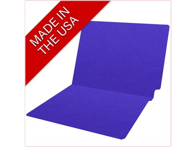 Medical Arts Press Heavy-Duty End Tab File Folder, Straight Cut, Letter-Size, Purple, 40/Box (S-09458-PRP)