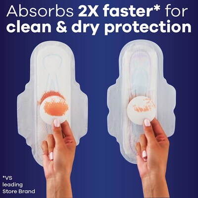 Always Ultra Thin Overnight Cotton Maxi Pads with Wings, Size 4, 16/Pack, 6 Packs/Case (12851)