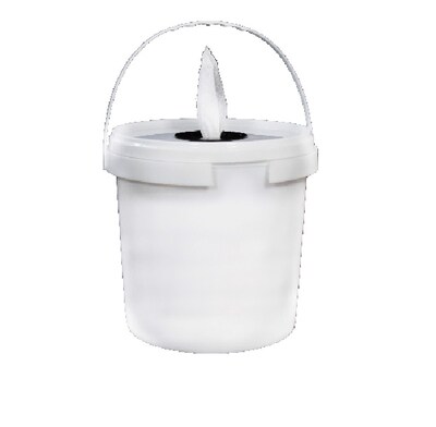 Unimed Defender ES Plastic Bucket Lid, Black/White, 5/Box (JPWL515200)