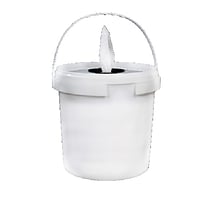 Unimed Defender ES Plastic Bucket Lid, Black/White, 5/Box (JPWL515200)