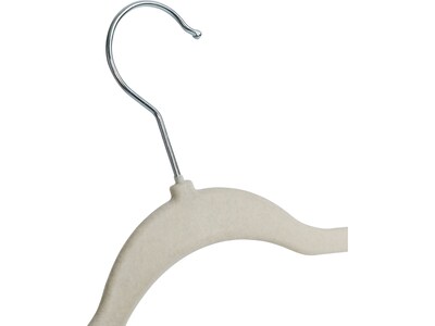 Honey-Can-Do Metal Slim-Profile Nonslip Velvet Hanger, Warm Gray, 25/Pack (HNG-09739)