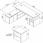 Bush Business Furniture Jamestown 72"W L Shaped Desk with Drawers and Lateral File Cabinet, Storm Gray/White (JTN010SGWHSU)