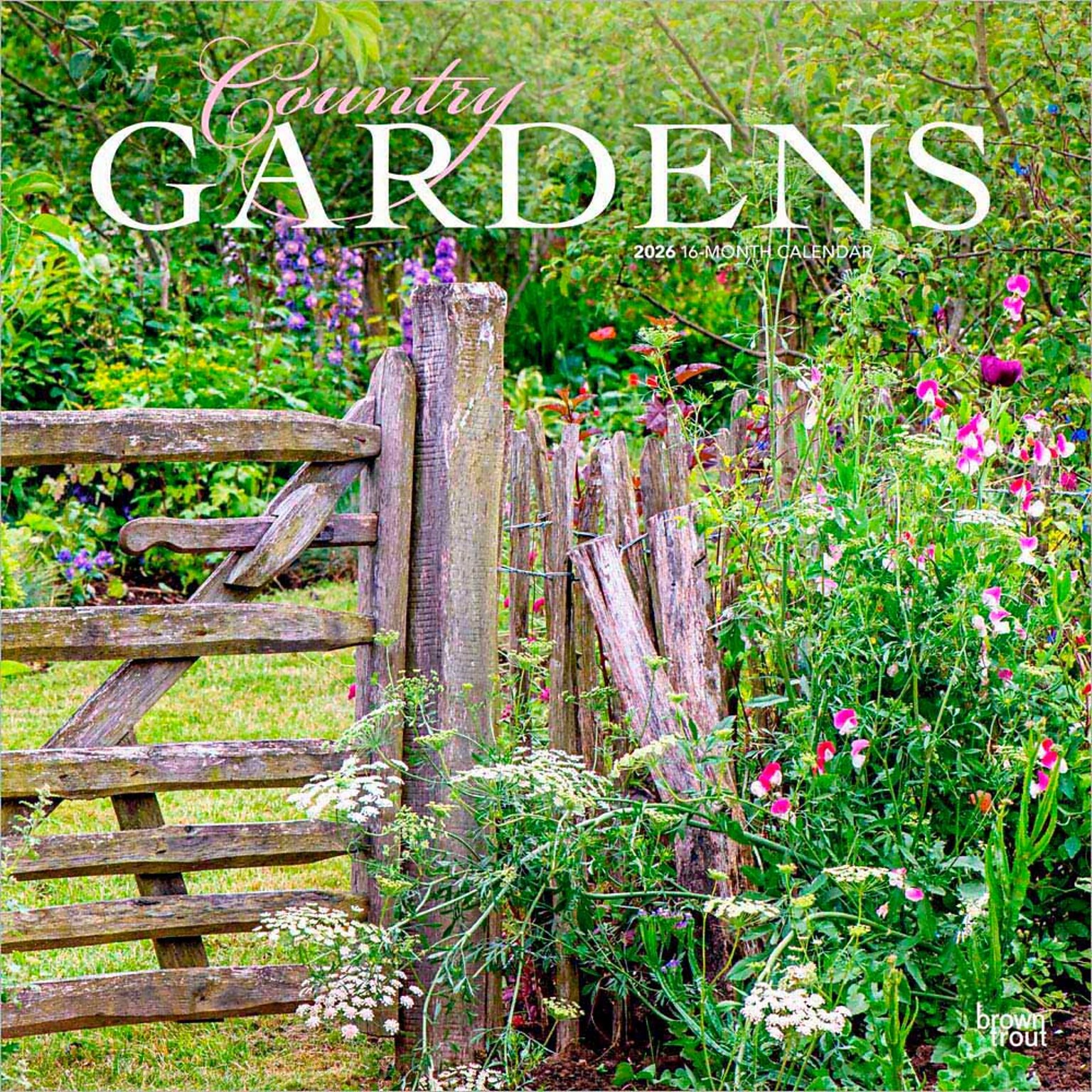 2026 BrownTrout Country Gardens 12 x 12 Monthly Wall Calendar (9798330703043)