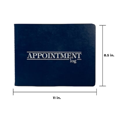 2027 Medical Arts Press® 8 1/2 x 11 2 Column Daily Appointment Log, Blue (3109827)