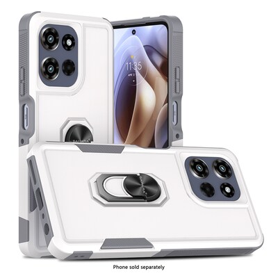 SaharaCase Raider Series GRIP Case for Motorola Moto G Power 5G, Shock Absorbing, Fossil White (CP00784)