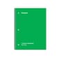 Staples 1-Subject Notebook, 8" x 10.5", Wide Ruled, 70 Sheets, Green (TR24006)