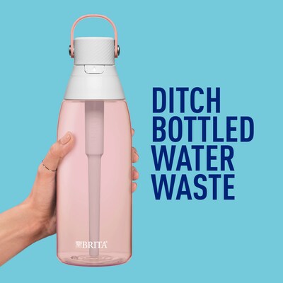 Brita Plastic Filtered Water Bottle, 36 oz., Blush (36525)