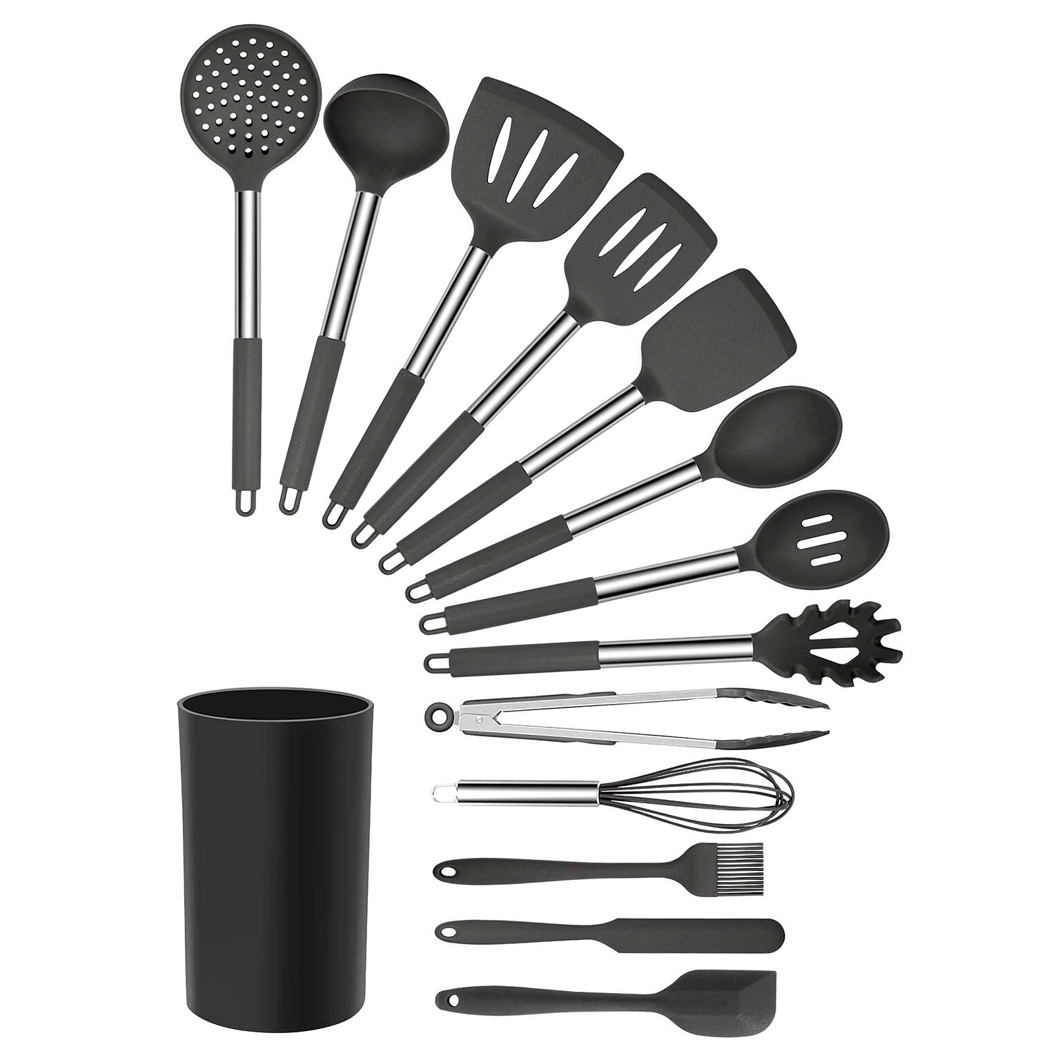 MegaChef Cooking Utensil Set, Gray, 14 Piece (937114355M)