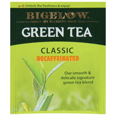 Bigelow Decaffeinated Classic Green Tea Bags, 28/Box (RCB10347)