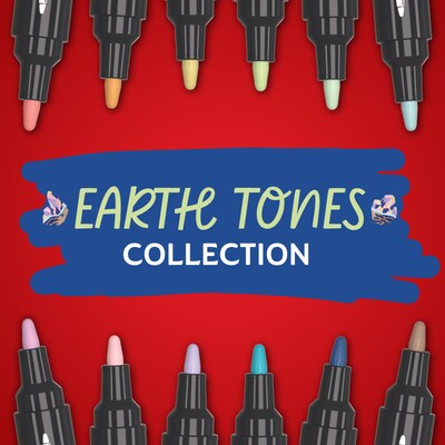 Sharpie Creative Markers, Earth Tones, Water-Based Acrylic Markers, Bullet Tip, Assorted Colors, 12 Count (2209910)