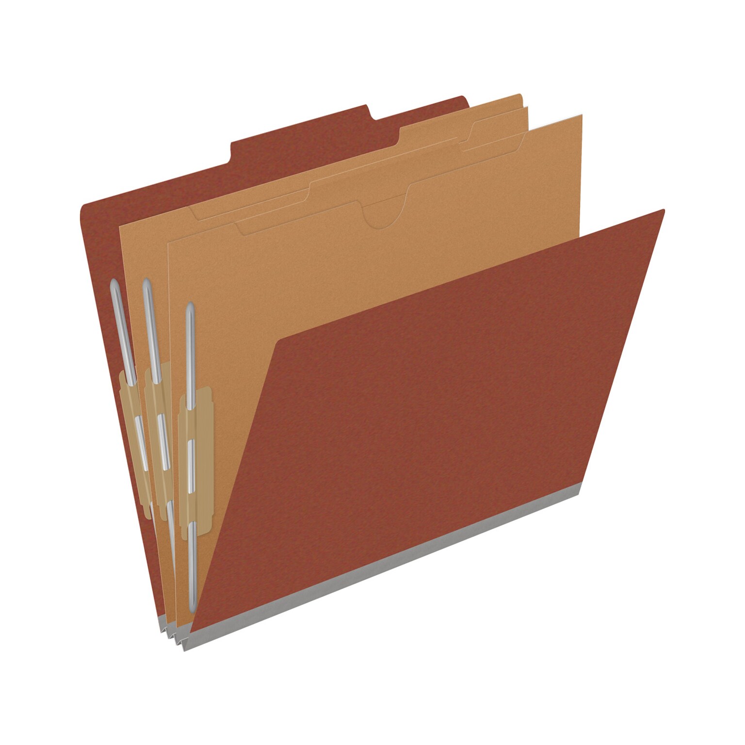 Medical Arts Press Pressboard Classification Folder, 2 Dividers, 2 Expansion, Letter Size, Red, 10/Box (DV-T42-26-3RED-PKT)